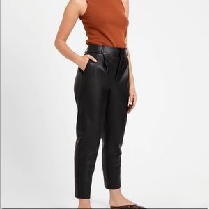 Vegan Leather Pants - Trouser Cut - Banana Republic